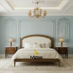 King Bed Frame MZee Luxury Solid Wood King Bed for Modern Homes