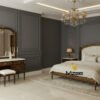 King Bed Frame MZee Luxury Solid Wood King Bed for Modern Homes