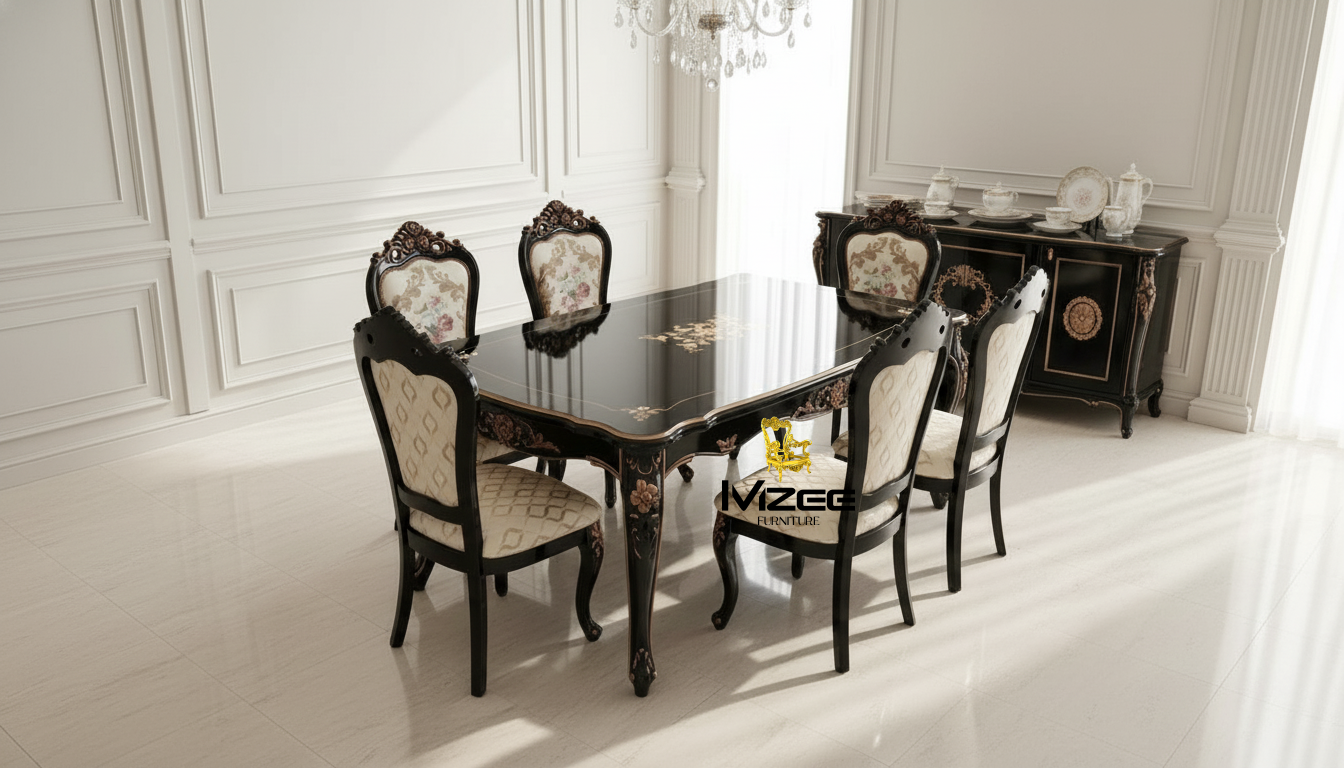 Shop the MZee wooden dining table 8 seater price in Pakistan Chinioti furniture