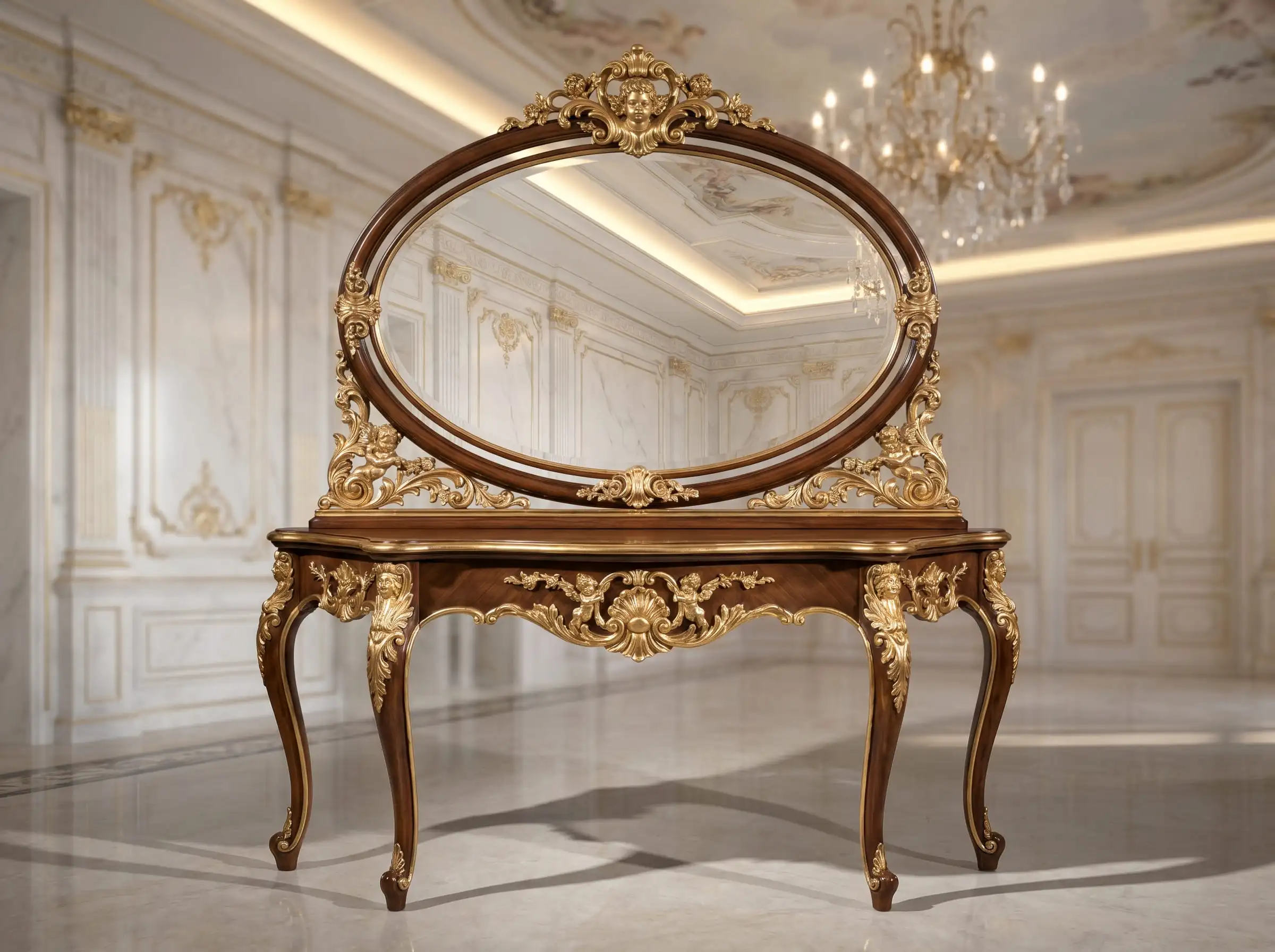 Luxury_Italian_Console_Table_With_Mirror Frame
