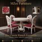 mzee luxury round dining table set