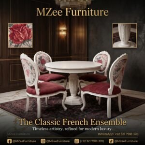 mzee luxury round dining table set