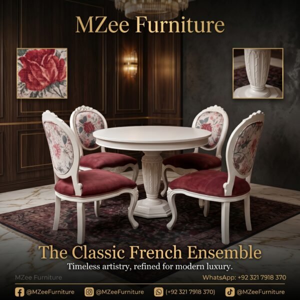 mzee luxury round dining table set
