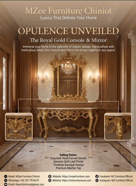Luxury Wood Console Table Solid Sheesham MZee