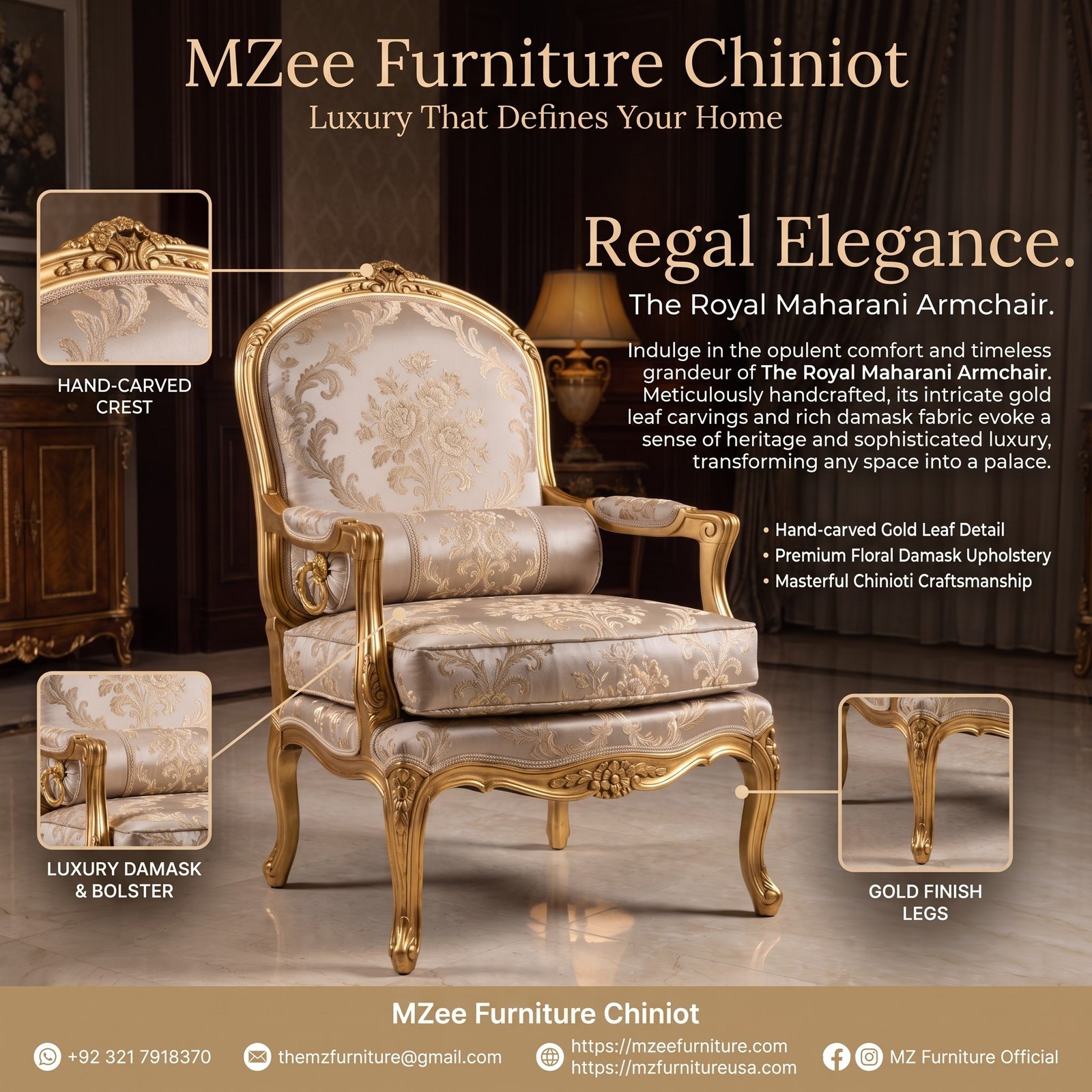 Premium Bedroom Chairs Handcrafted by MZee