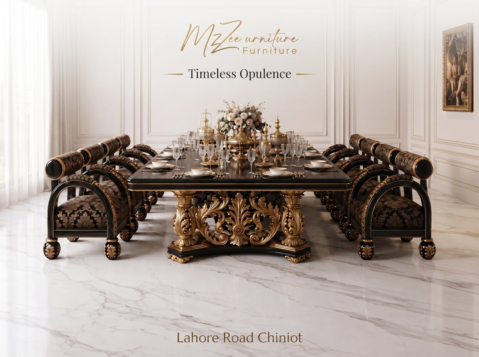 Turkish Carved Dining Table