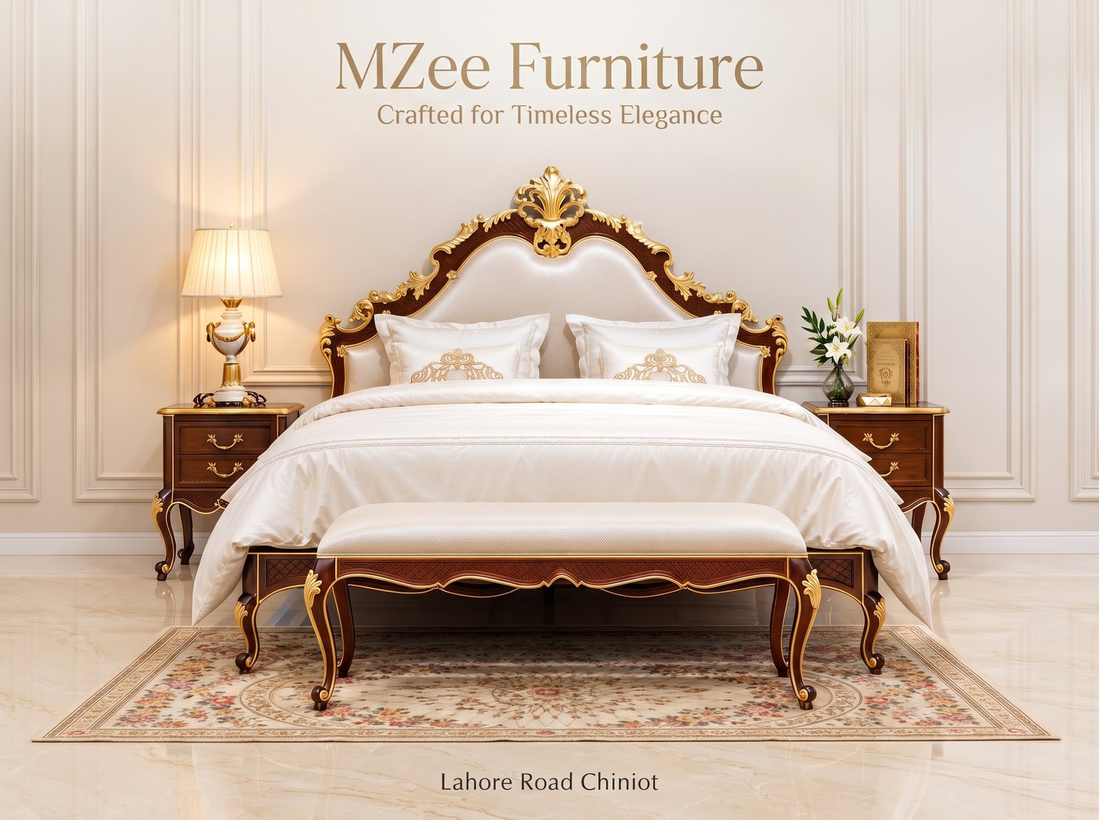 Italian King bed Luxury Italian Design MZ Furniture