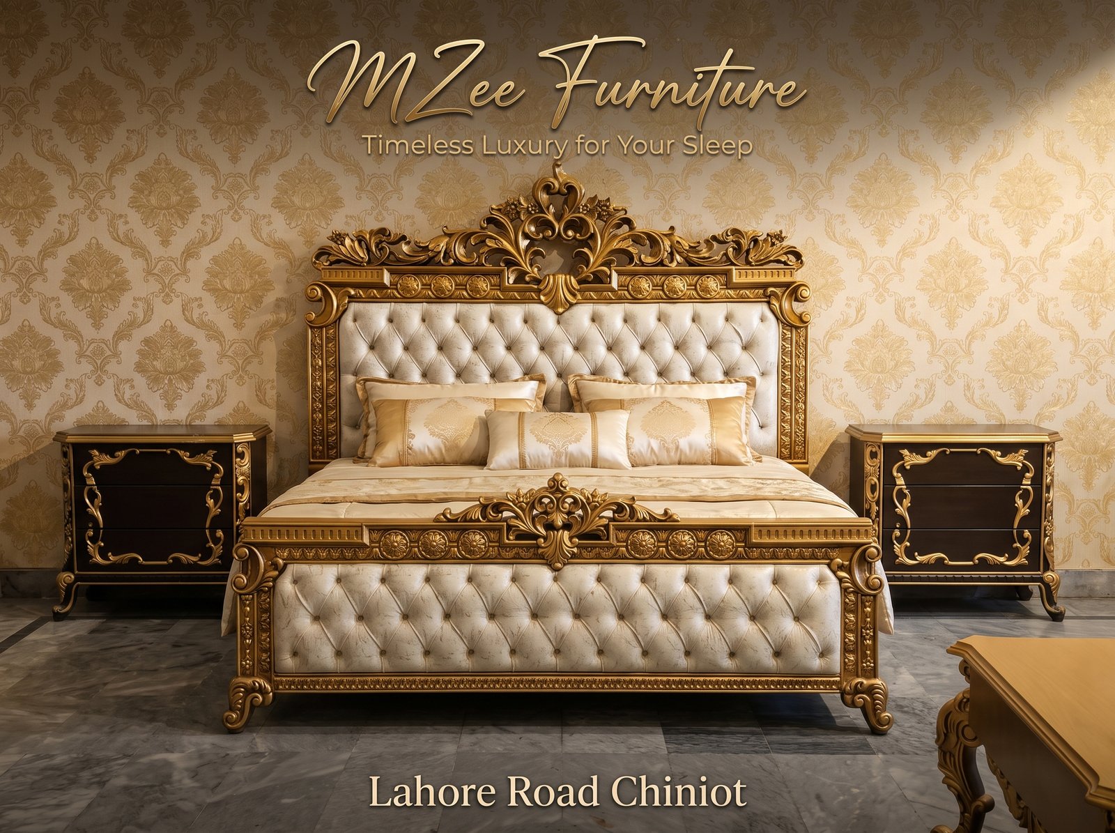 Luxury Bridal Bed Set BS003 MZ Furniture