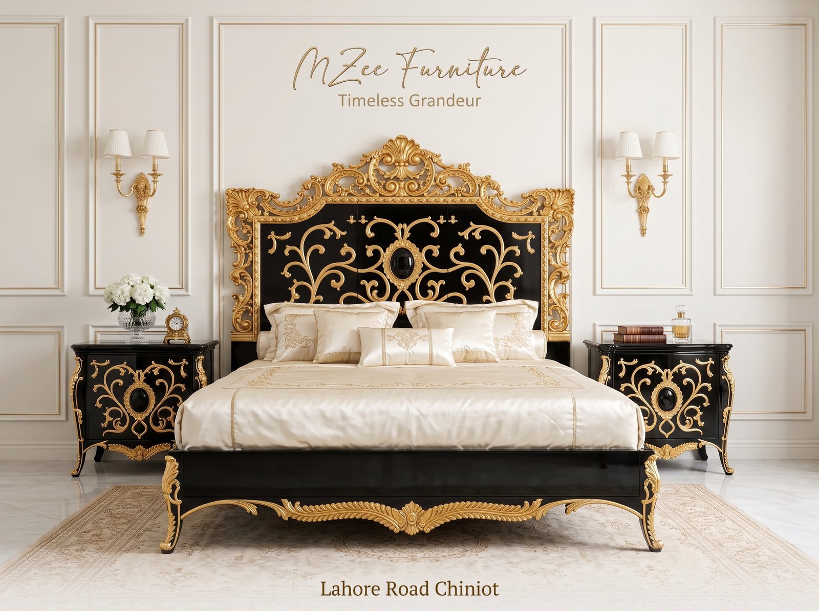 Royal King Bed Luxury Bedroom Furniture