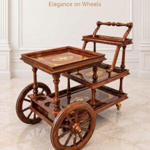 Royal Tea Trolley Luxury Wooden Serving Cart